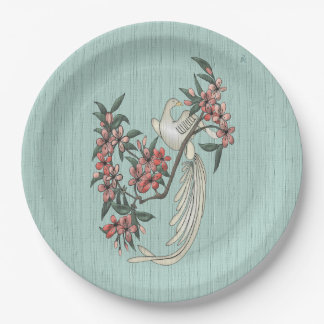 The Romance of Silk Aqua Paper Plate