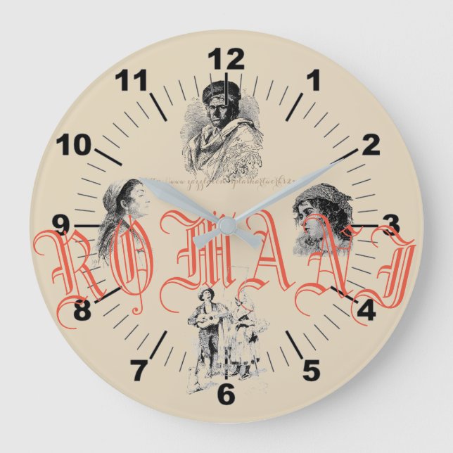 "The Romani people" Large Clock (Front)