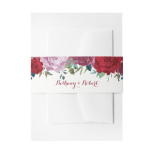 The Romantic Floral Wedding Collection Invitation Belly Band