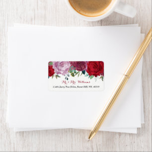 The Romantic Floral Wedding Collection Label