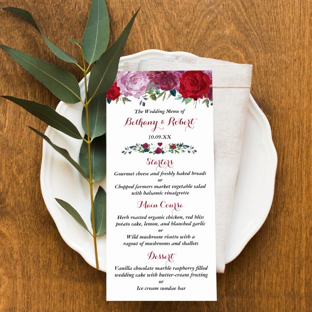 The Romantic Floral Wedding Collection Menu (Creator Uploaded)