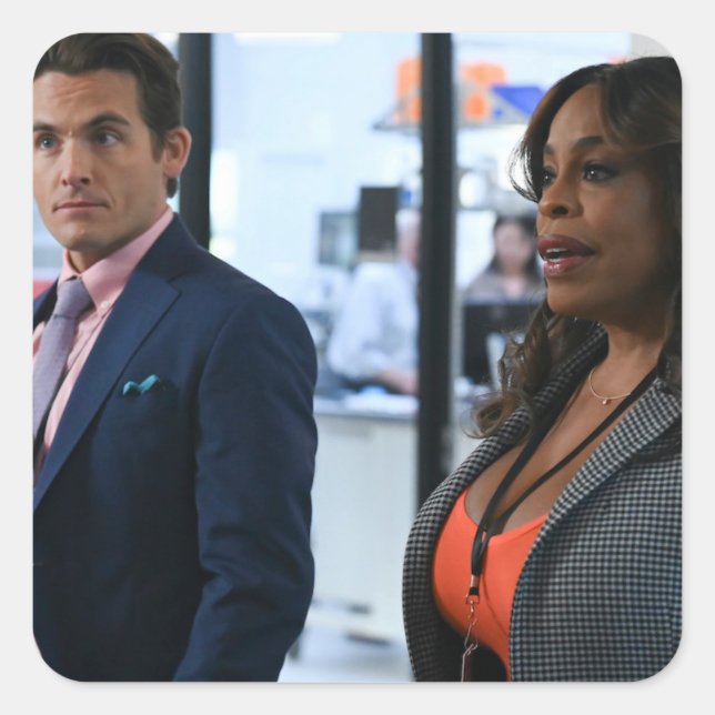 the rookie tv square sticker (Front)