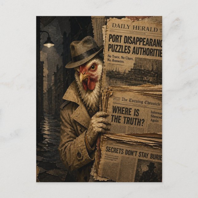 The Rooster Detective Postcard (Front)