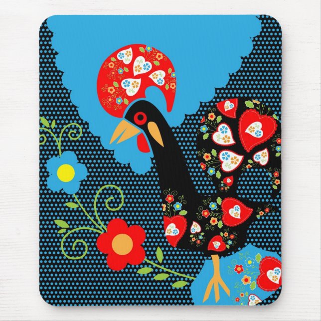 The Rooster of Portugal Mouse Pad (Front)