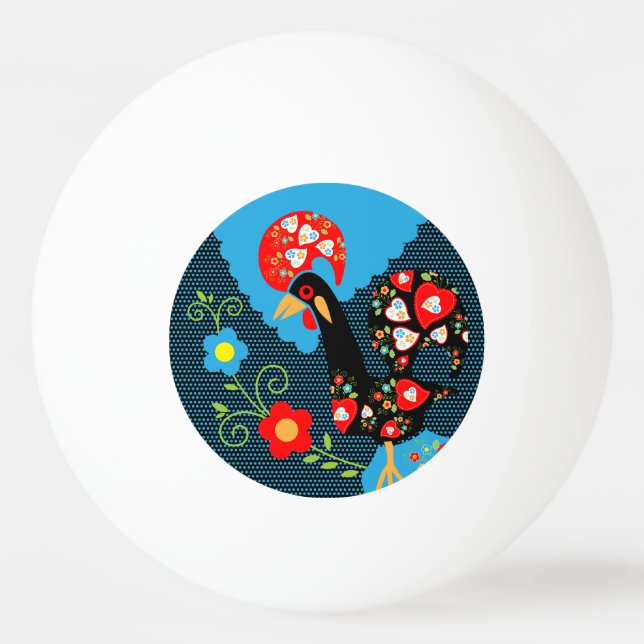 The Rooster of Portugal  Ping Pong Ball (Front)