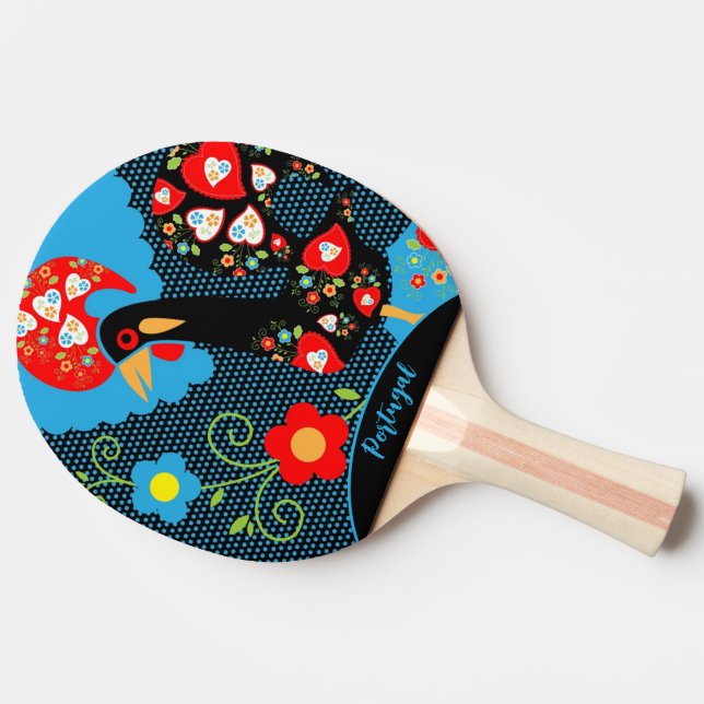 The Rooster of Portugal   Ping Pong Paddle (Side)