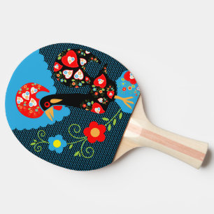 The Rooster of Portugal Ping Pong Paddle