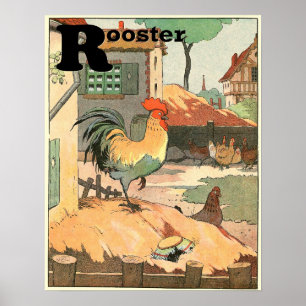 The Rooster Storybook Alphabet Poster
