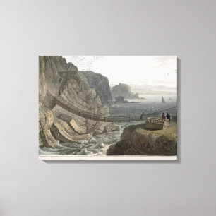 The Rope Bridge near the Lighthouse, Holyhead, fro Canvas Print