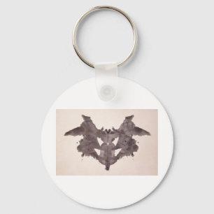 The Rorschach Test Ink Blots Plate 1 Bat, Moth Key Ring