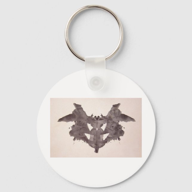 The Rorschach Test Ink Blots Plate 1 Bat, Moth Key Ring (Front)