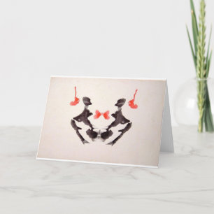 The Rorschach Test Ink Blots Plate 3 Two Humans Card