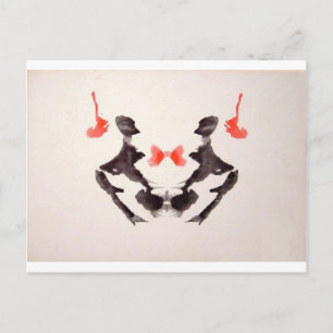 The Rorschach Test Ink Blots Plate 3 Two Humans Postcard