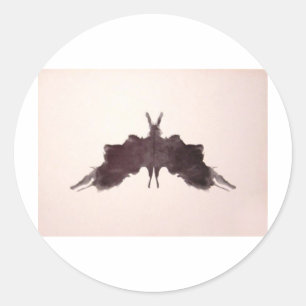 The Rorschach Test Ink Blots Plate 5 Bat Moth Classic Round Sticker