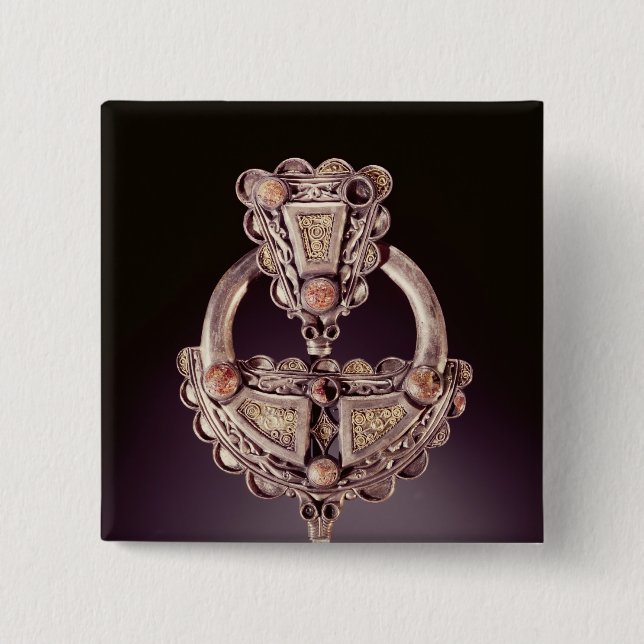 The Roscrea Brooch, from Roscrea 15 Cm Square Badge (Front)