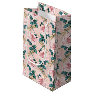 The Rose and Dragonfly Series (Design 6) Small Gift Bag