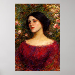 The Rose Bower by John William Waterhouse Poster