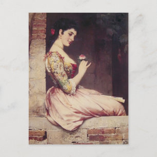 The Rose by Eugene de Blaas Postcard