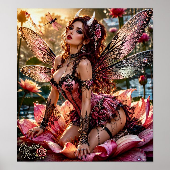 The Rose Dragonfly Demoness  Poster (Front)