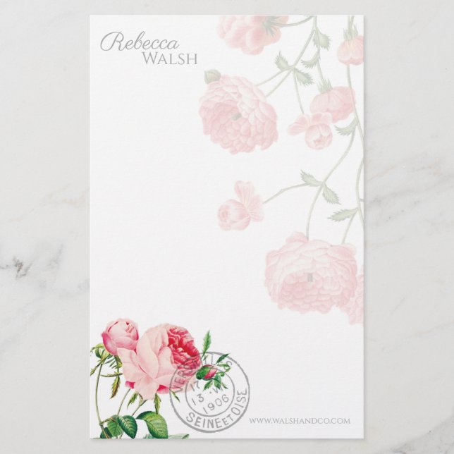 The rose garden stationery (Front)