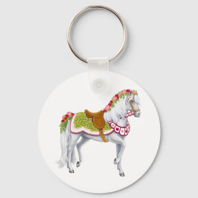 The Rose Horse Keychain (Front)