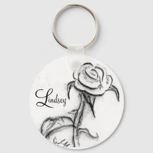 The rose  Lindsey Key Ring