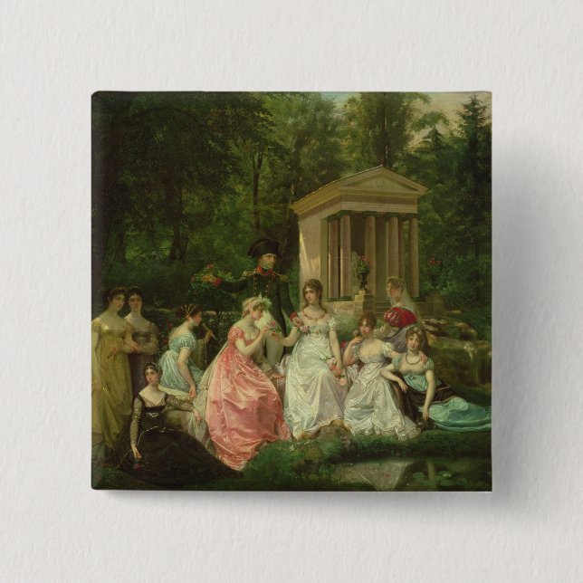 The Rose of Malmaison, c.1867 15 Cm Square Badge (Front)