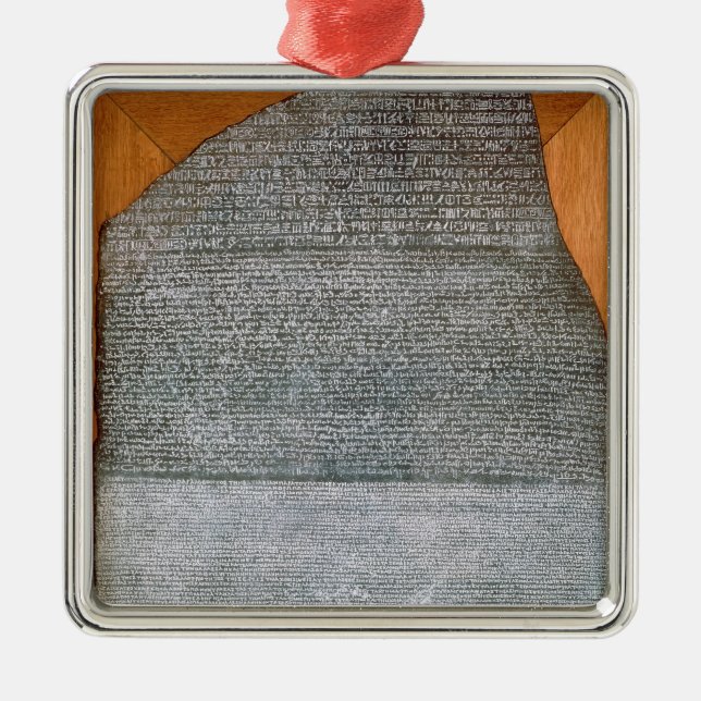The Rosetta Stone, from Fort St. Julien, Metal Tree Decoration (Front)