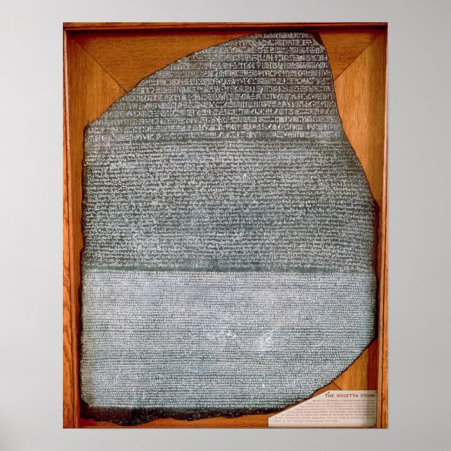 The Rosetta Stone, from Fort St. Julien, Poster (Front)