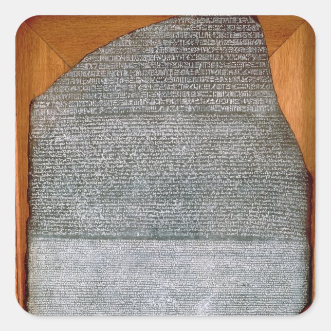 The Rosetta Stone, from Fort St. Julien, Square Sticker (Front)
