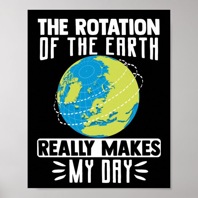 The Rotation Of The Earth Really Makes My Day Poster (Front)