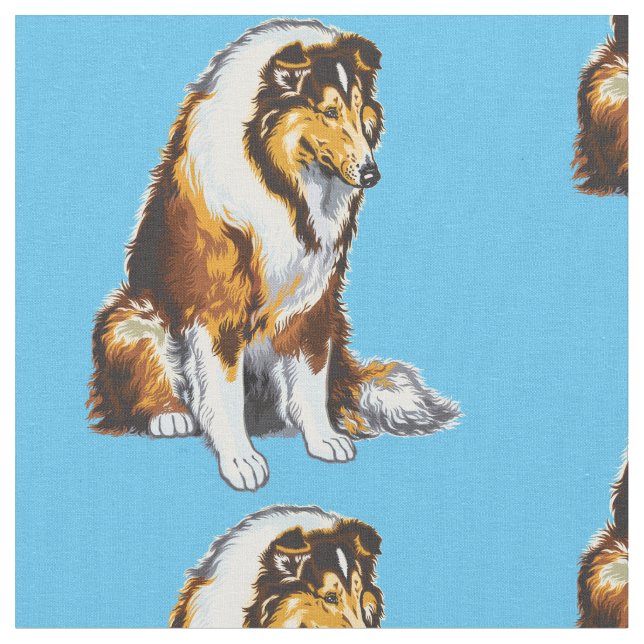 The Rough Collie Fabric (Close Up)
