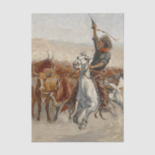 The Round-Up by Frederic Remington Tissue Paper