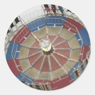 The Roundup Amusment Park Ride Classic Round Sticker