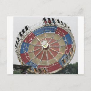 The Roundup Amusment Park Ride Postcard