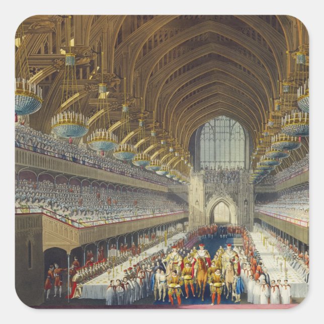 The Royal Banquet, First Course, from an album cel Square Sticker (Front)