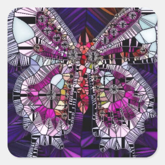 The Royal Butterfly Effect - Sapphire & Amethyst Square Sticker