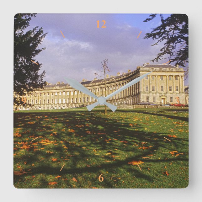 The Royal Crescent Square Wall Clock (Front)