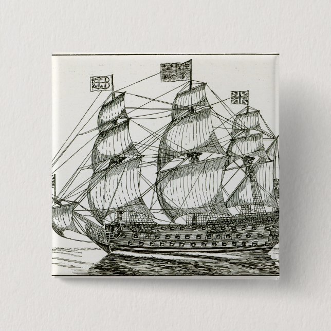 The Royal George 15 Cm Square Badge (Front)