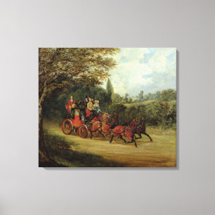The Royal Mail Coach with Passengers (oil on canva Canvas Print