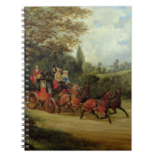 The Royal Mail Coach with Passengers (oil on canva Spiral Notebook