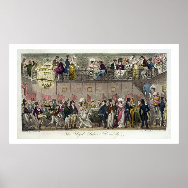 The Royal Saloon, Piccadilly, from 'The English Sp Poster (Front)