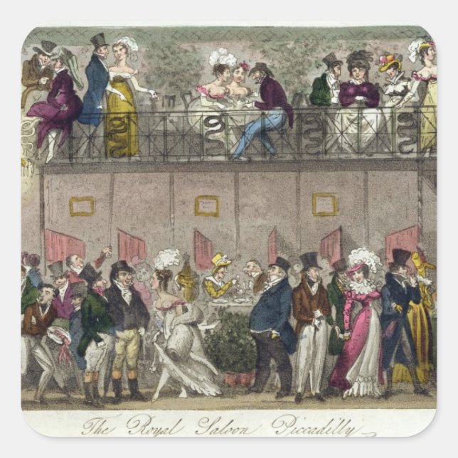 The Royal Saloon, Piccadilly, from 'The English Sp Square Sticker (Front)