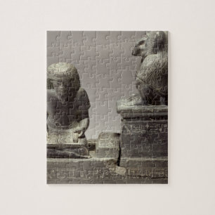 The royal scribe Nebmertuf writing under the prote Jigsaw Puzzle