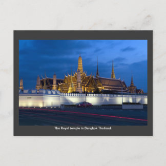 The Royal temple in Bangkok Thailand. Postcard