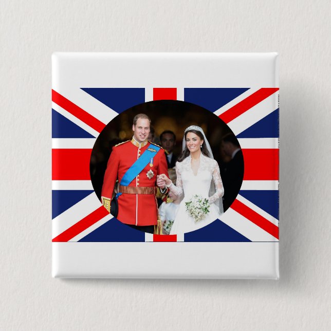 The Royal Wedding 11 15 Cm Square Badge (Front)