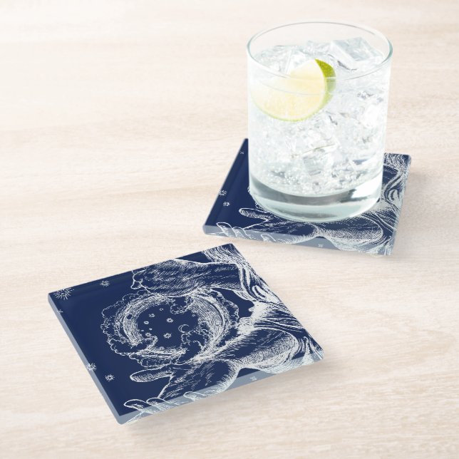 The Rubaiyat of Omar Khayyam Creation Glass Coaster (Angled)