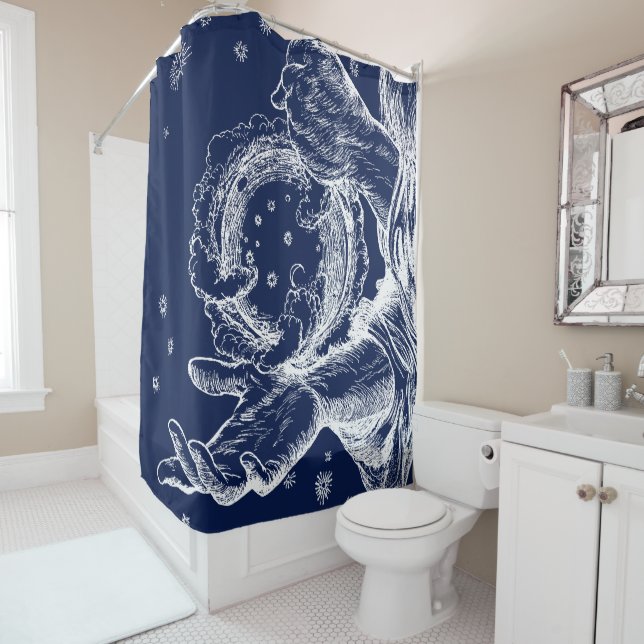 The Rubaiyat of Omar Khayyam Creation Shower Curtain (In Situ)