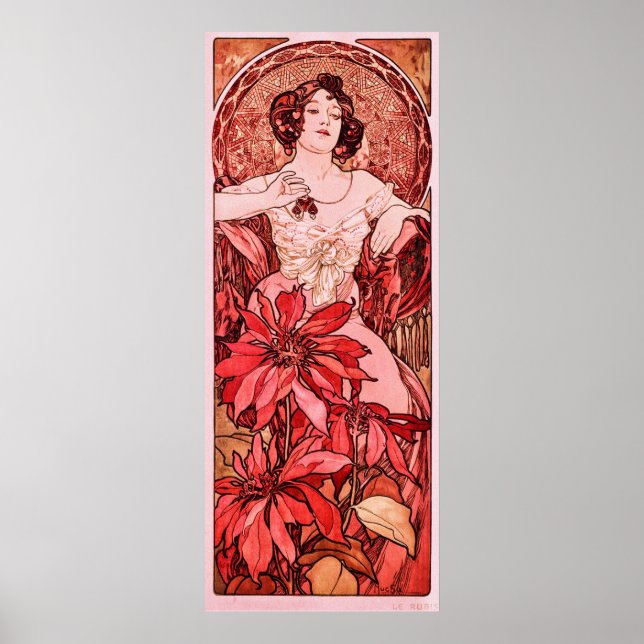 The Ruby by Alphonse Mucha  Poster (Front)