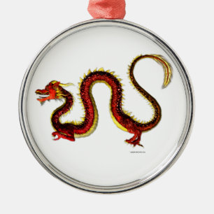 The Ruby Dragon Metal Tree Decoration
